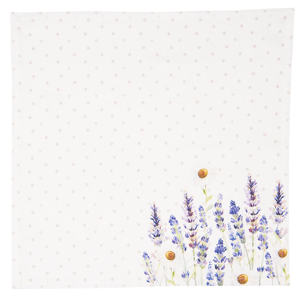 Tovaglioli in 100% cotone con motivo lavanda