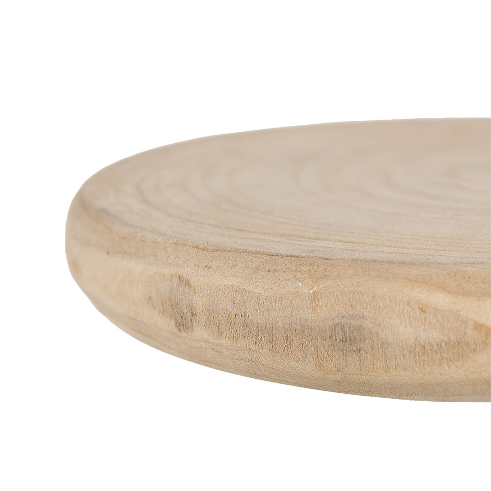Sottobicchiere decorativo rotondo in legno in stile rustico