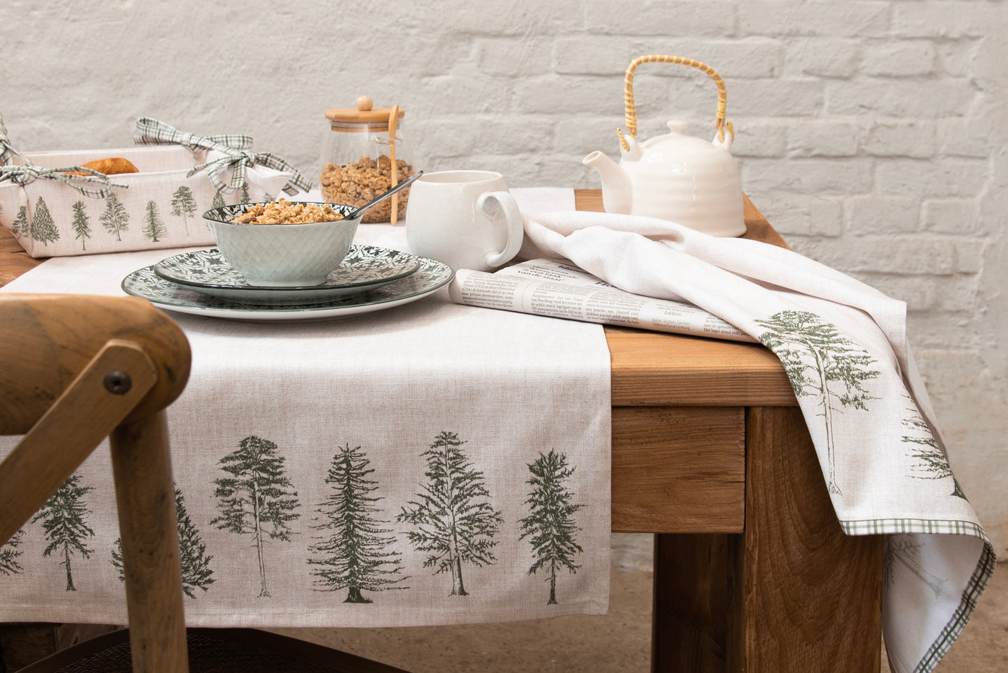 Winter tablecloth made of 100% cotton