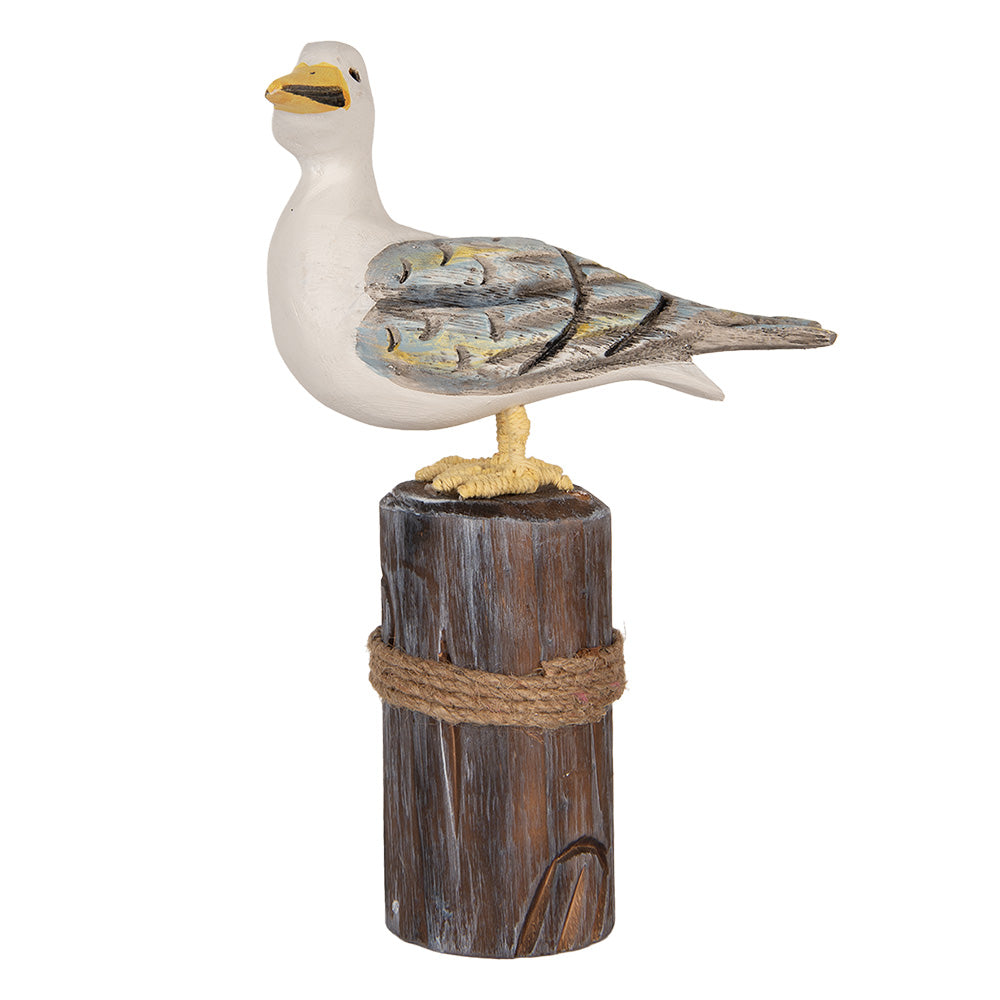 Gabbiani di legno in un set di due su un polder, decorazione marittima
