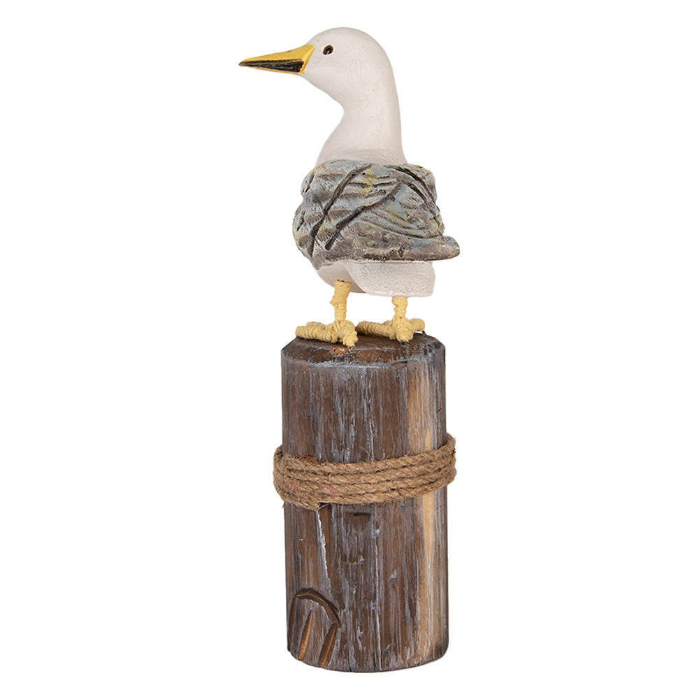 Gabbiani di legno in un set di due su un polder, decorazione marittima