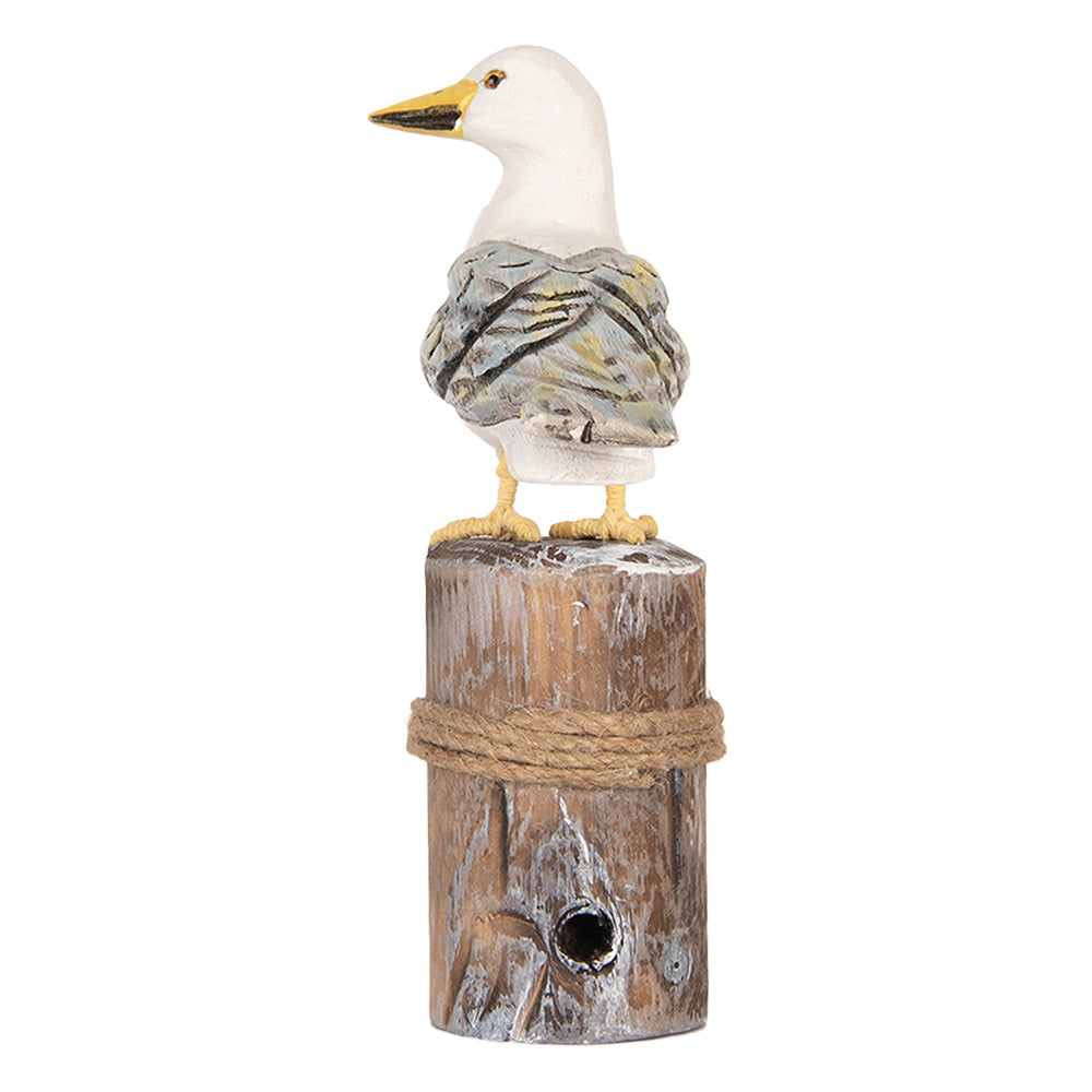 Gabbiani di legno in un set di due su un polder, decorazione marittima