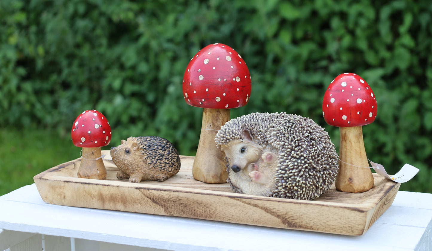 Decorazione autunnale in legno di agarico muscario