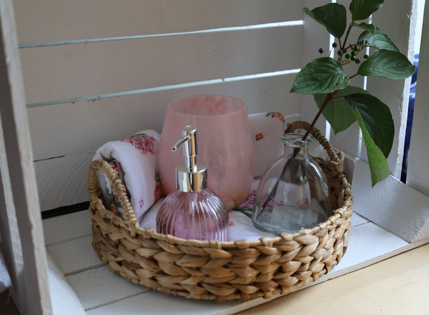 Lanterna romantica in vetro rosa