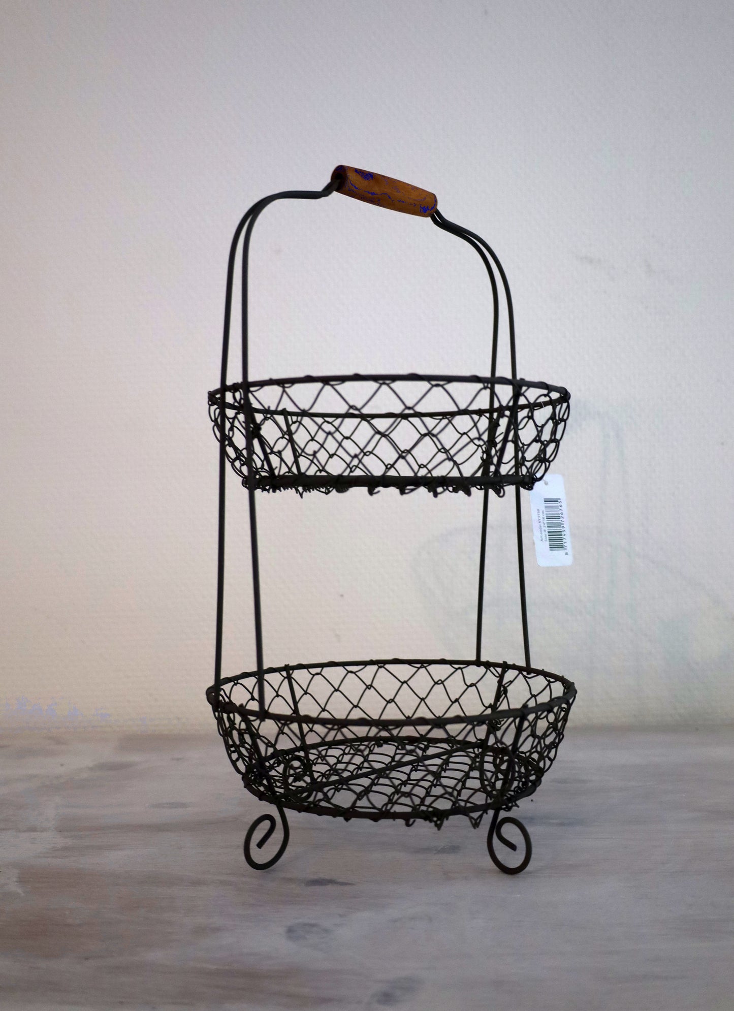 Obstkorb / Obstschale, Etagere mit Draht-Körben, Ablage für die Küche