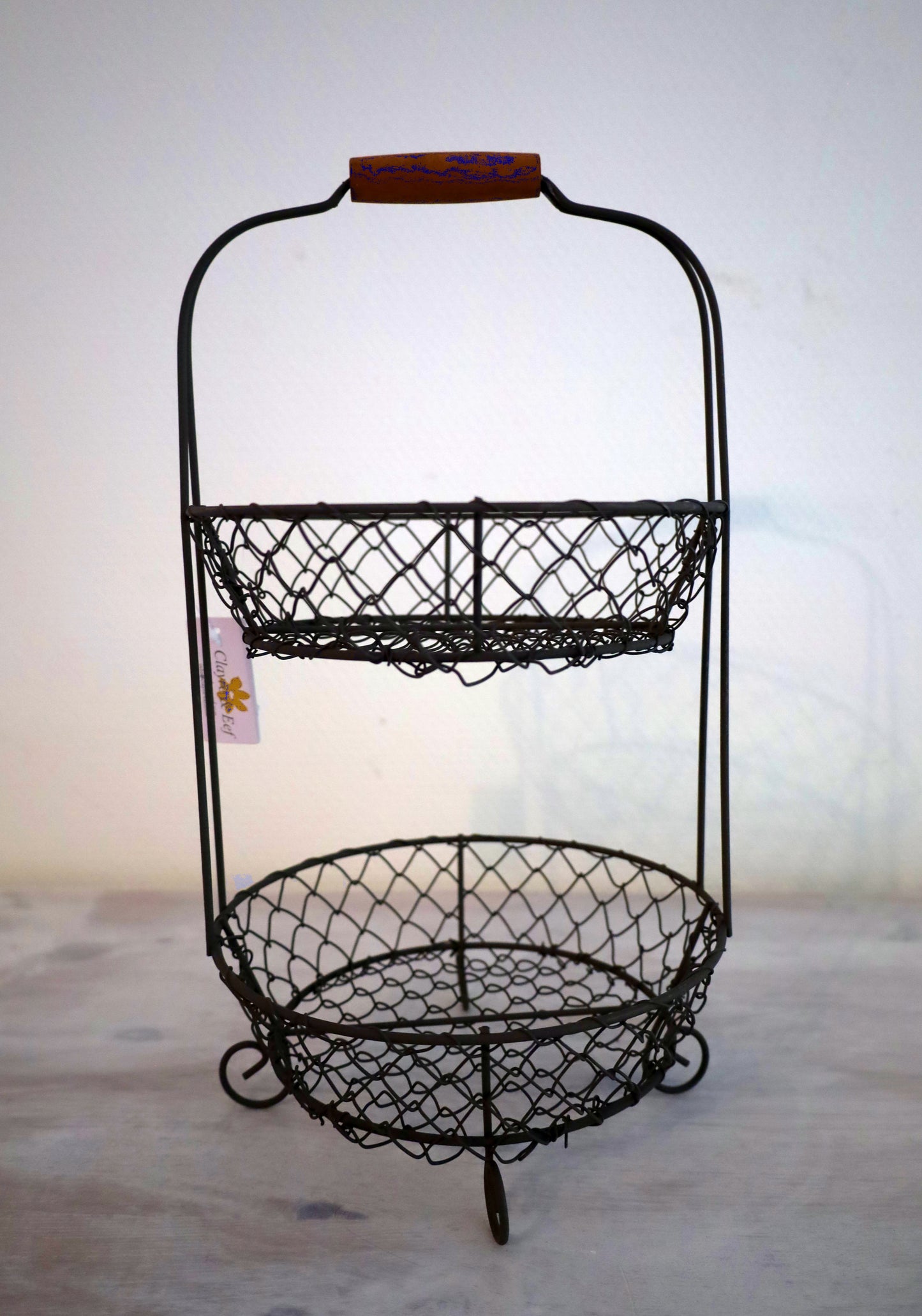 Obstkorb / Obstschale, Etagere mit Draht-Körben, Ablage für die Küche