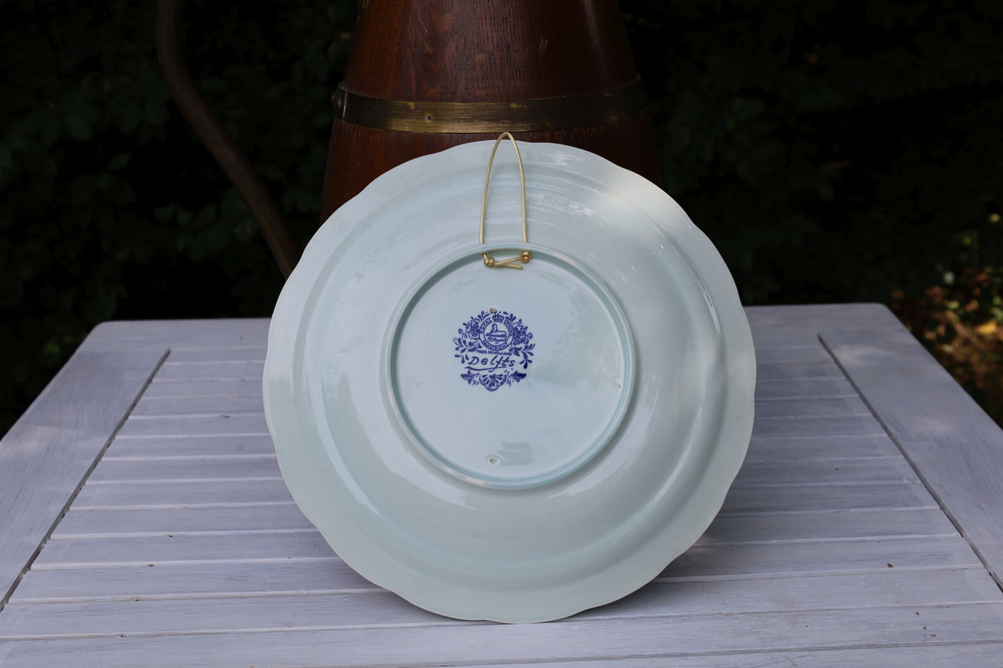 Piatto originale in ceramica di Delft con motivo a mulino a vento, Ø 30 cm