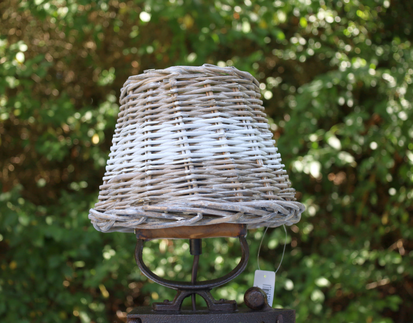 Paralume in rattan marrone/bianco, varie misure da combinare