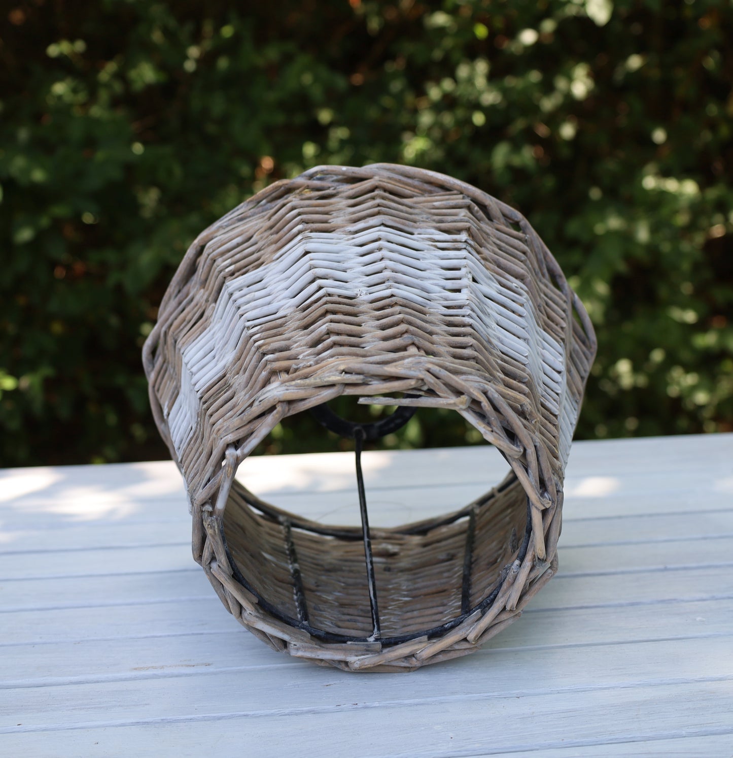 Paralume in rattan marrone/bianco, varie misure da combinare