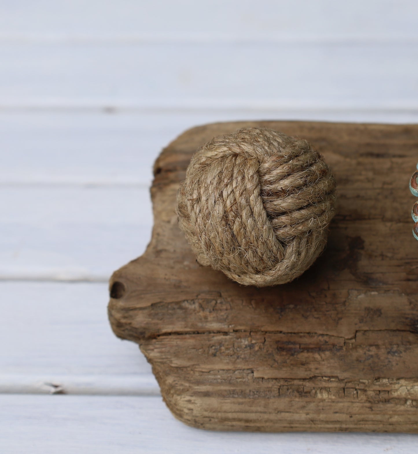 Pomello per mobili/maniglia per cassetti in stile marittimo: nodo di corda in juta