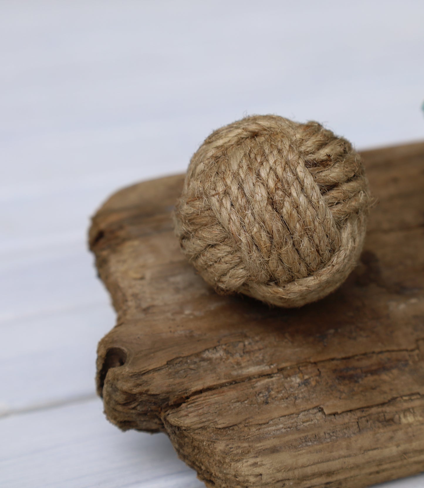 Pomello per mobili/maniglia per cassetti in stile marittimo: nodo di corda in juta