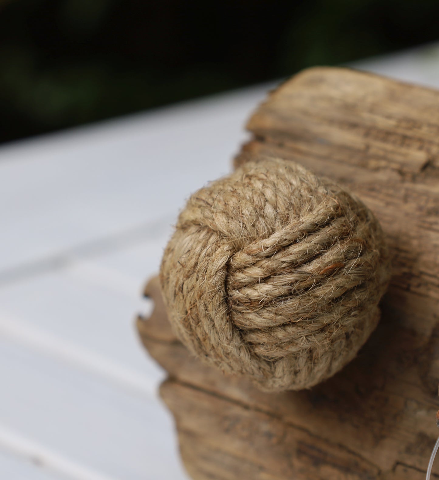 Pomello per mobili/maniglia per cassetti in stile marittimo: nodo di corda in juta