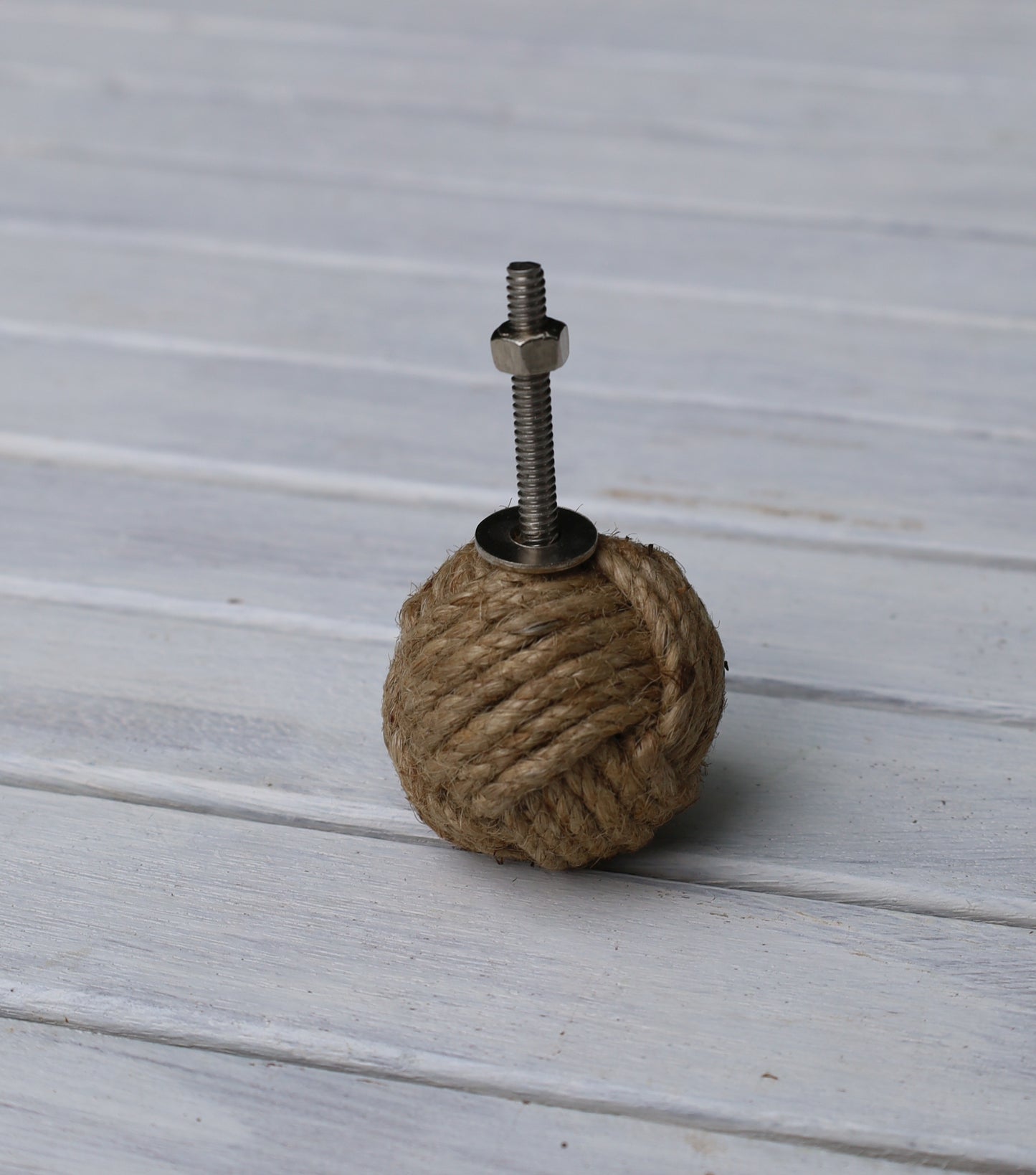 Pomello per mobili/maniglia per cassetti in stile marittimo: nodo di corda in juta