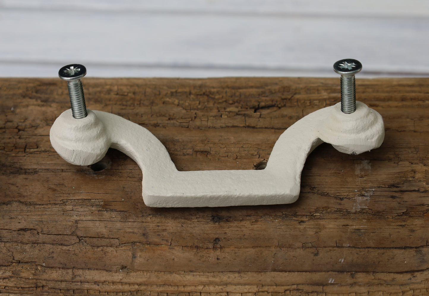 Maniglia per cassetto/pomello per mobili in stile Shabby Chic in ferro color bianco crema
