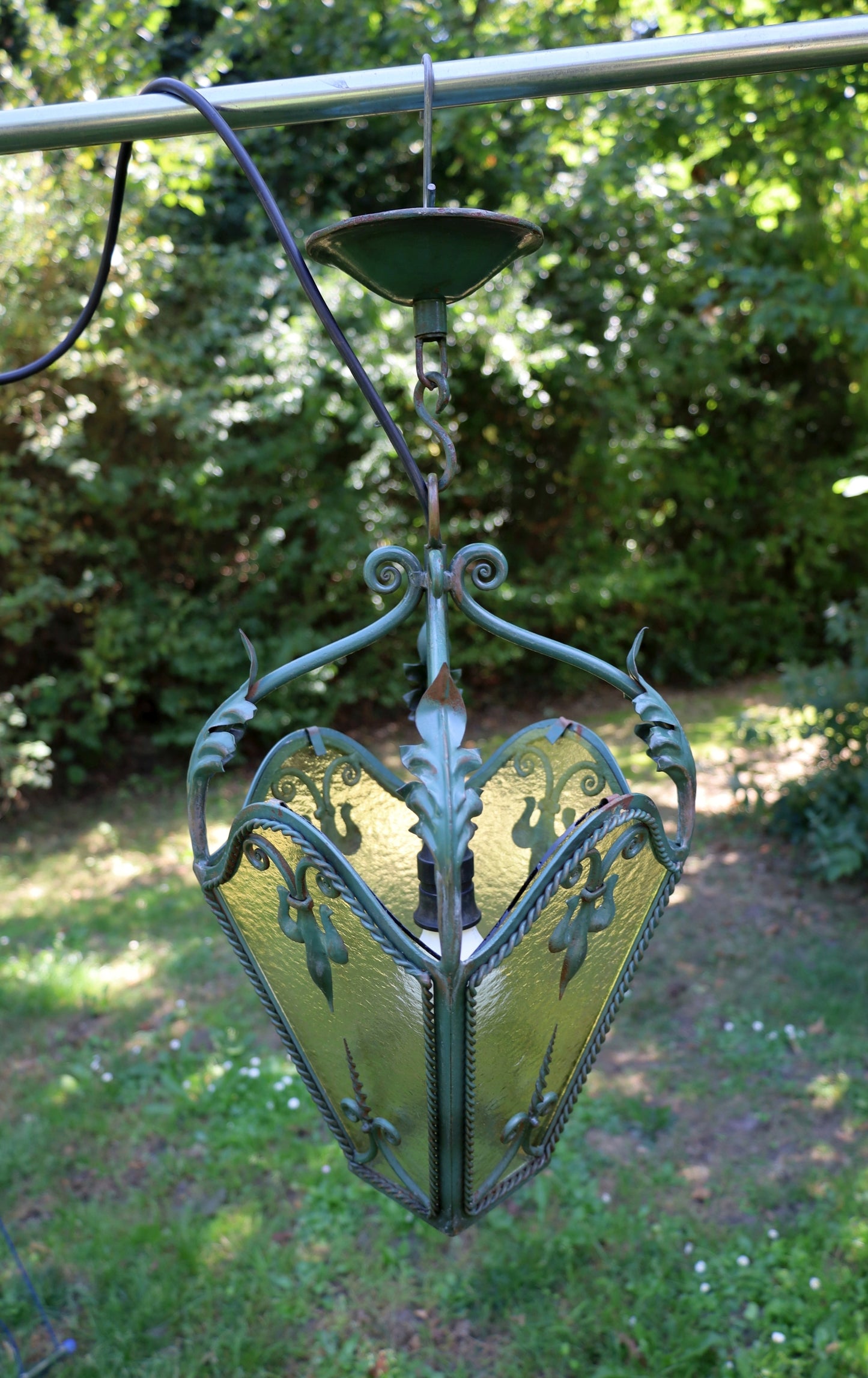 Antike Lampe / Pendelleuchte / Französische Foyer Laterne