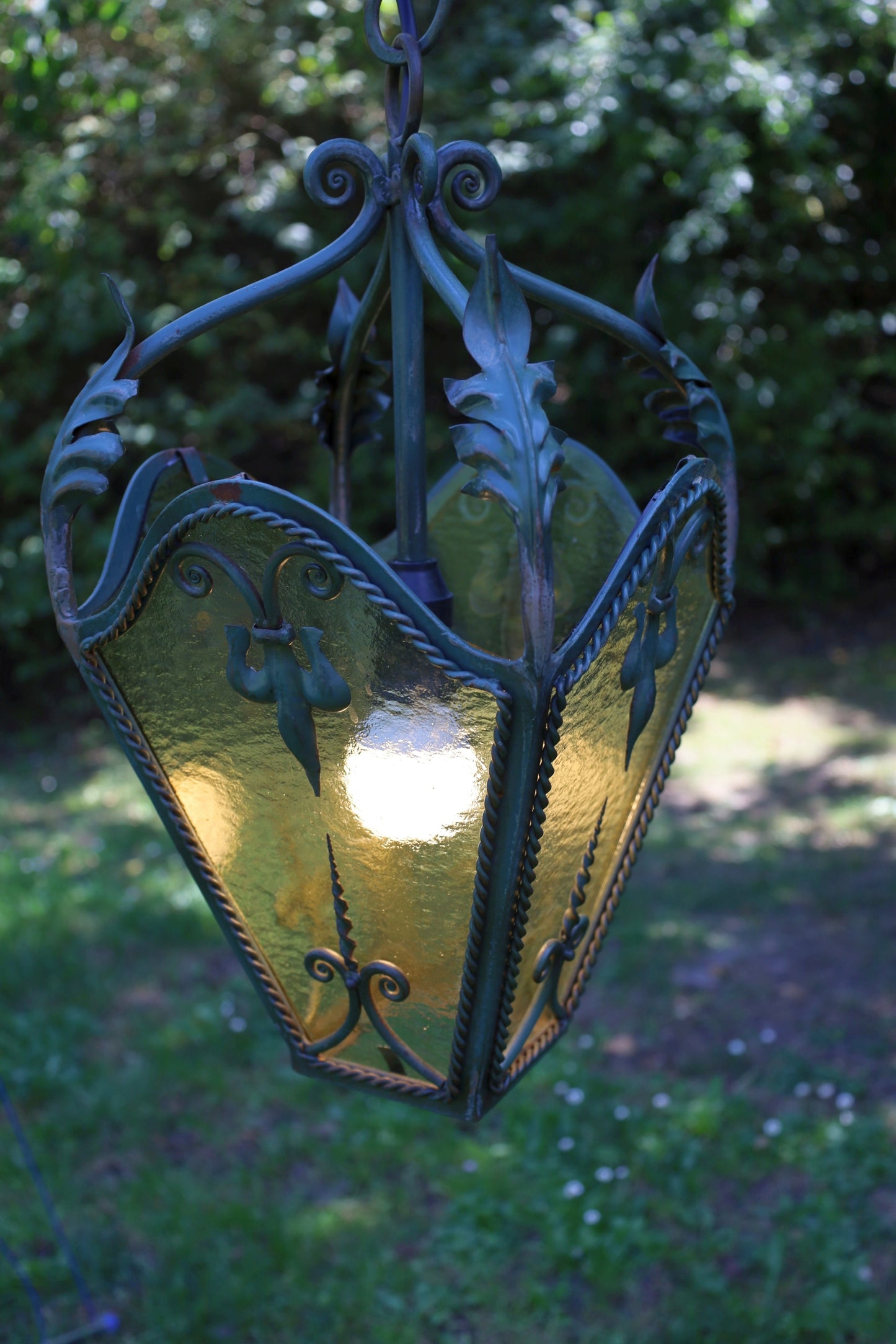 Antike Lampe / Pendelleuchte / Französische Foyer Laterne
