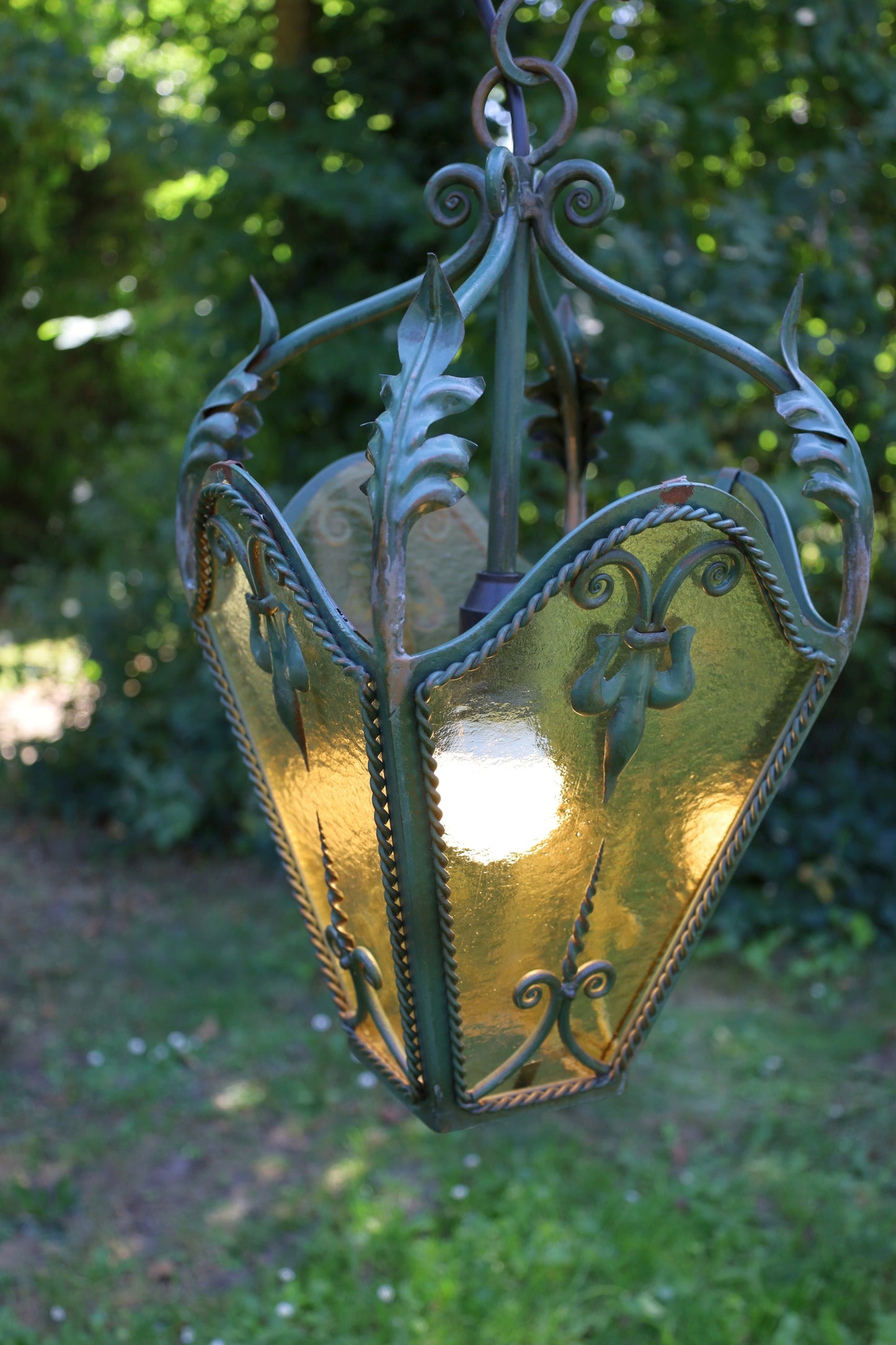 Antike Lampe / Pendelleuchte / Französische Foyer Laterne