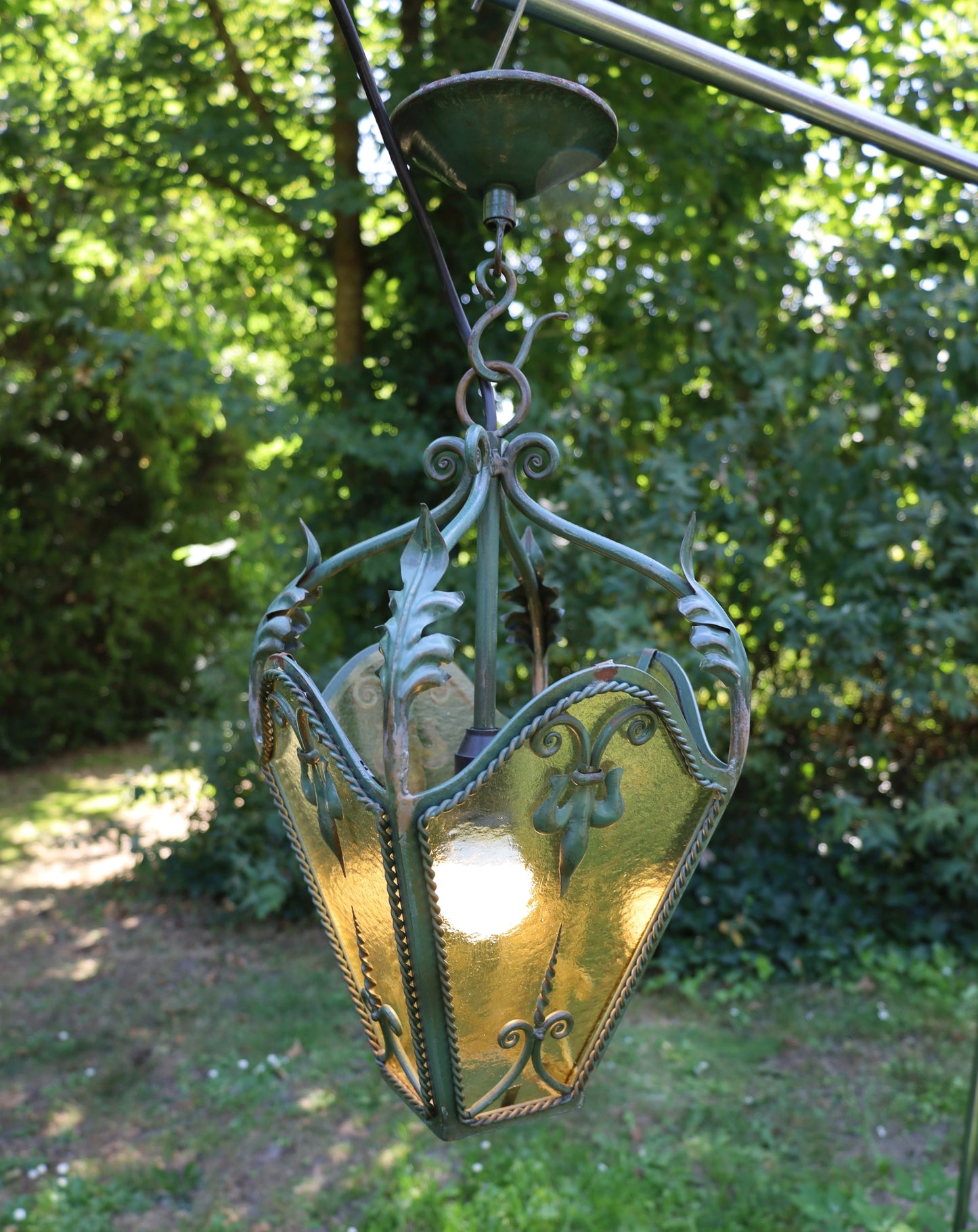 Antike Lampe / Pendelleuchte / Französische Foyer Laterne