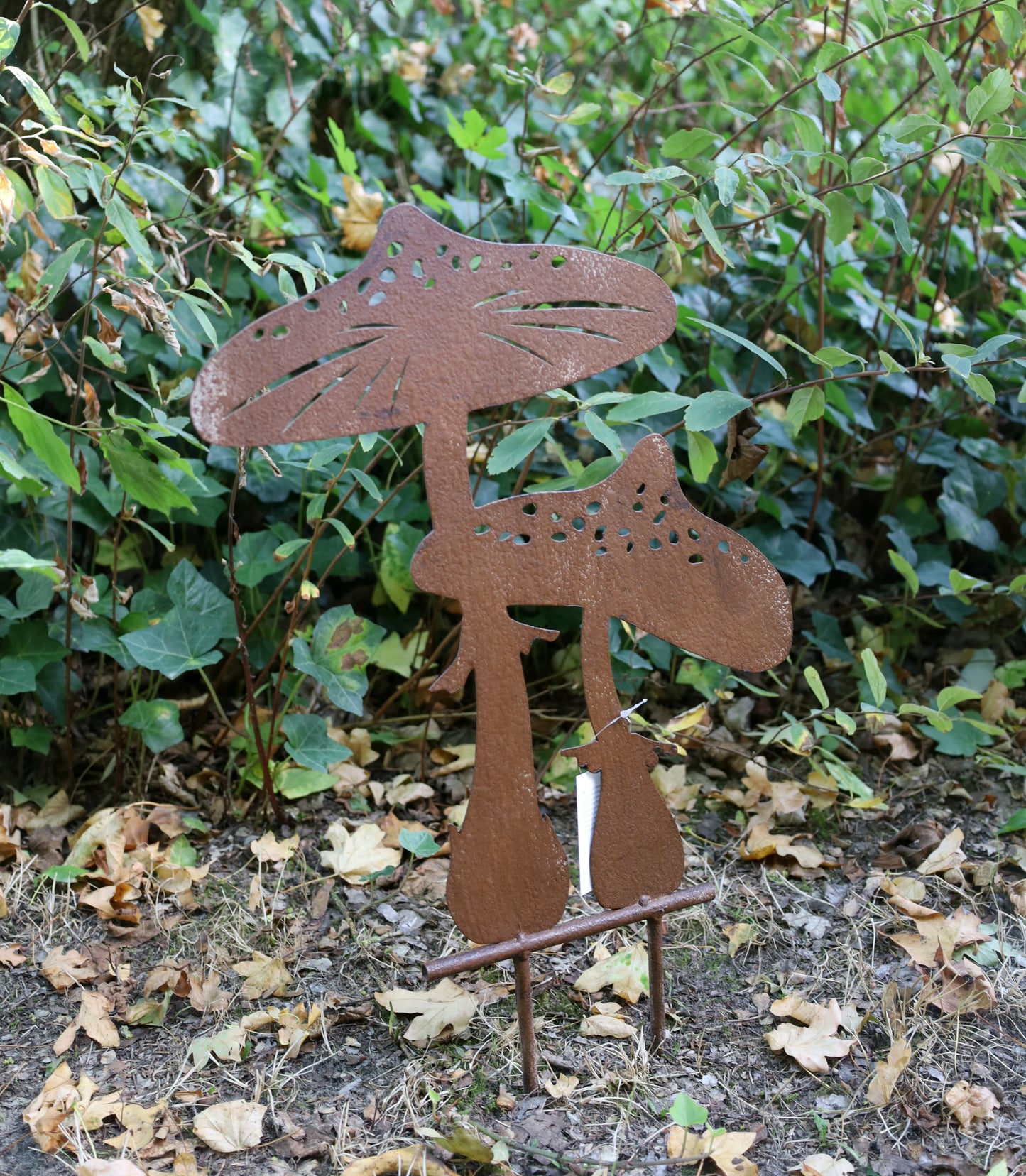 Grande picchetto da giardino a forma di fungo / picchetto da giardino in metallo, decorazione autunnale