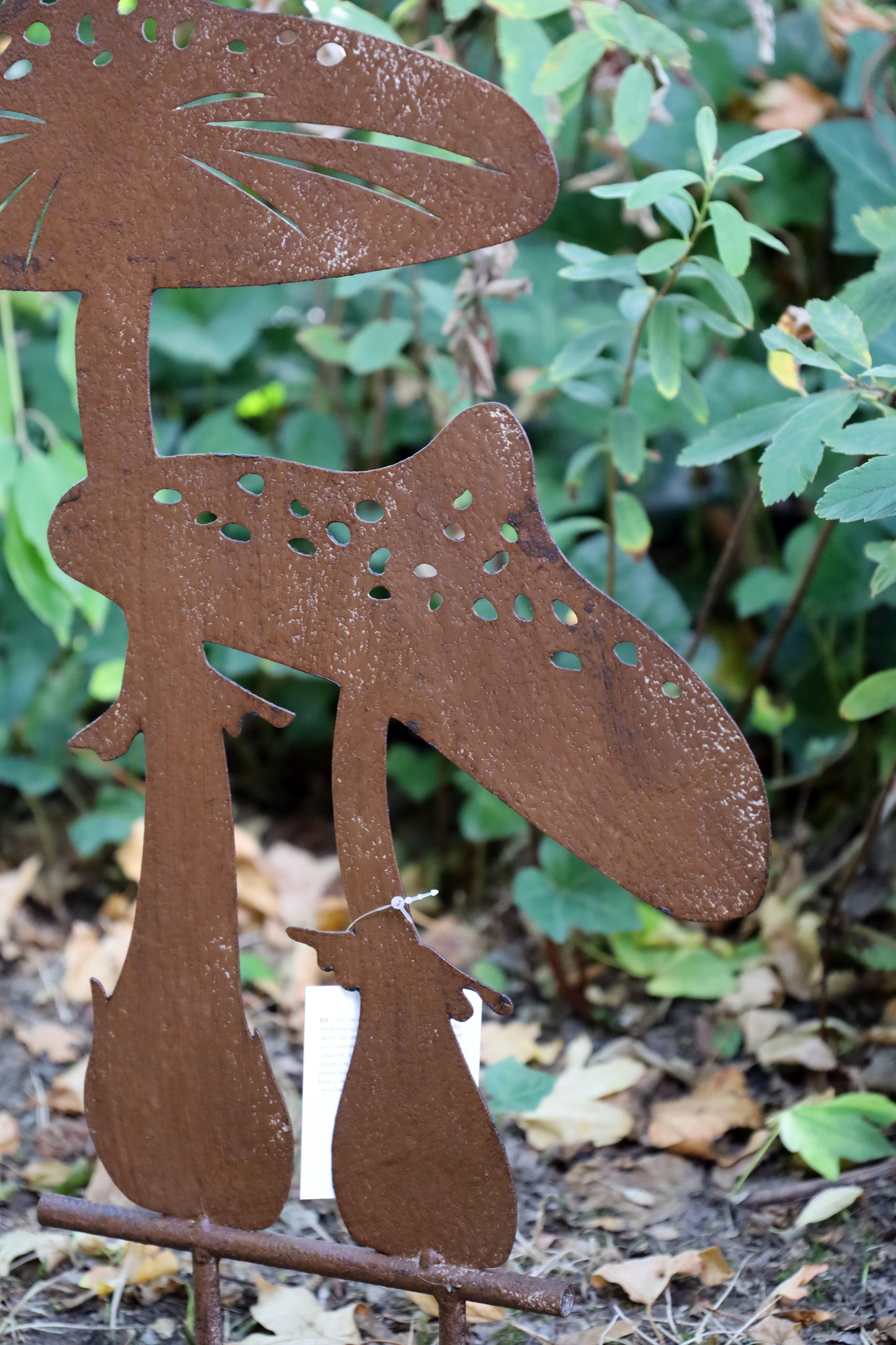 Grande picchetto da giardino a forma di fungo / picchetto da giardino in metallo, decorazione autunnale