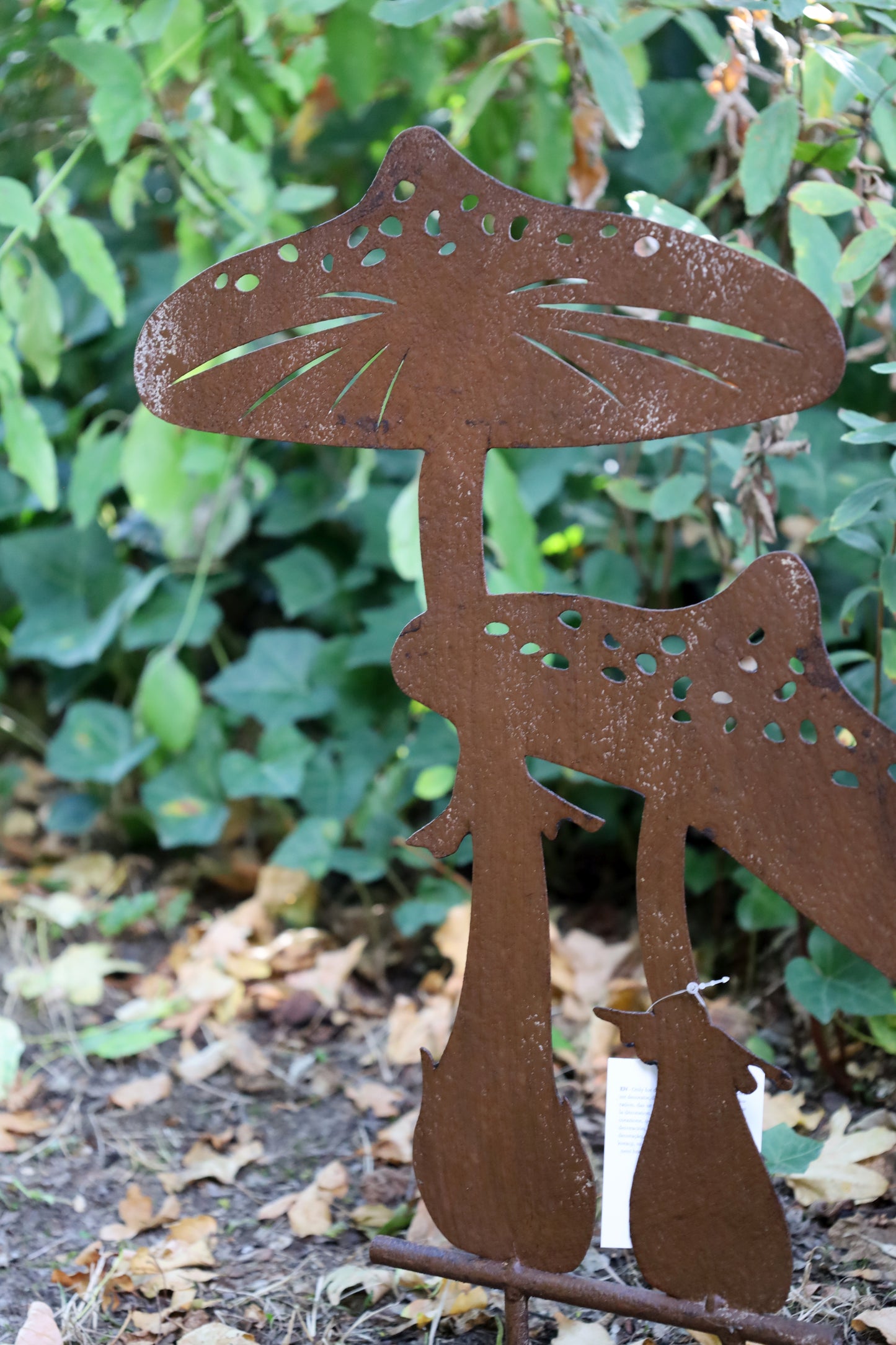 Grande picchetto da giardino a forma di fungo / picchetto da giardino in metallo, decorazione autunnale