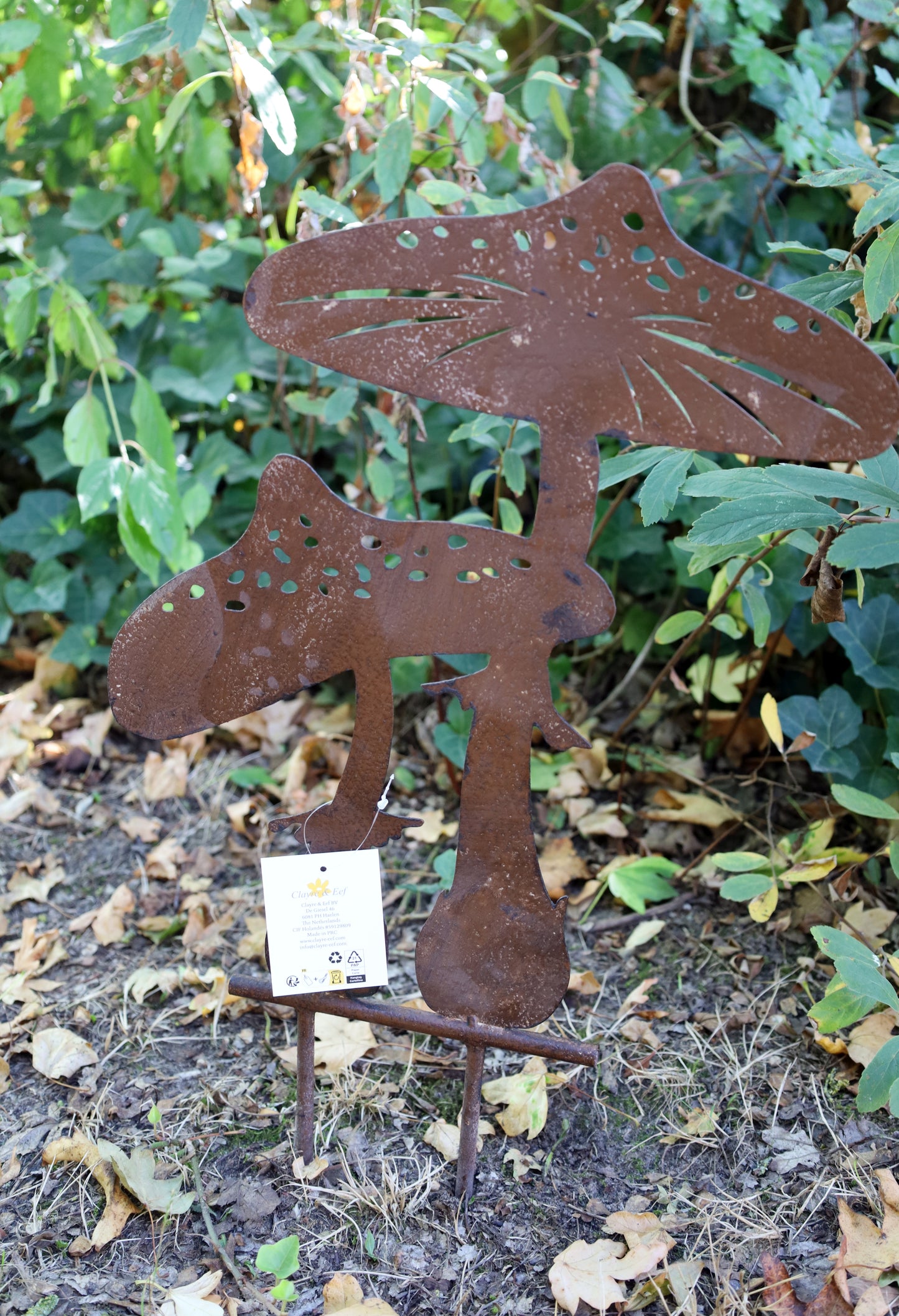 Grande picchetto da giardino a forma di fungo / picchetto da giardino in metallo, decorazione autunnale
