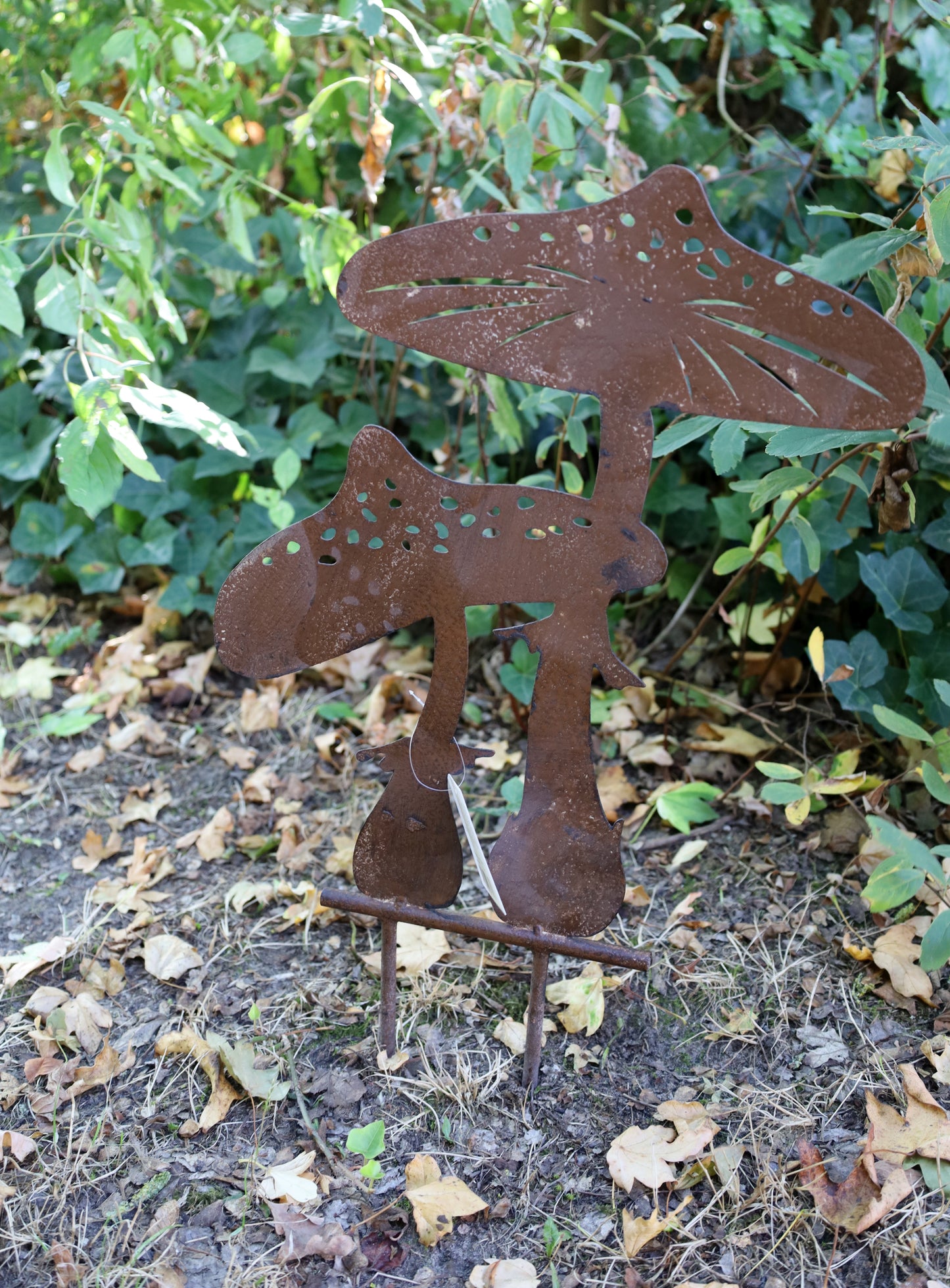 Grande picchetto da giardino a forma di fungo / picchetto da giardino in metallo, decorazione autunnale