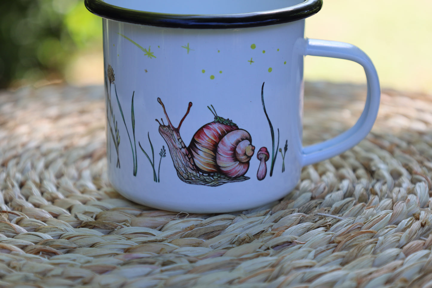 Tazza/boccale smaltato per attività all'aperto