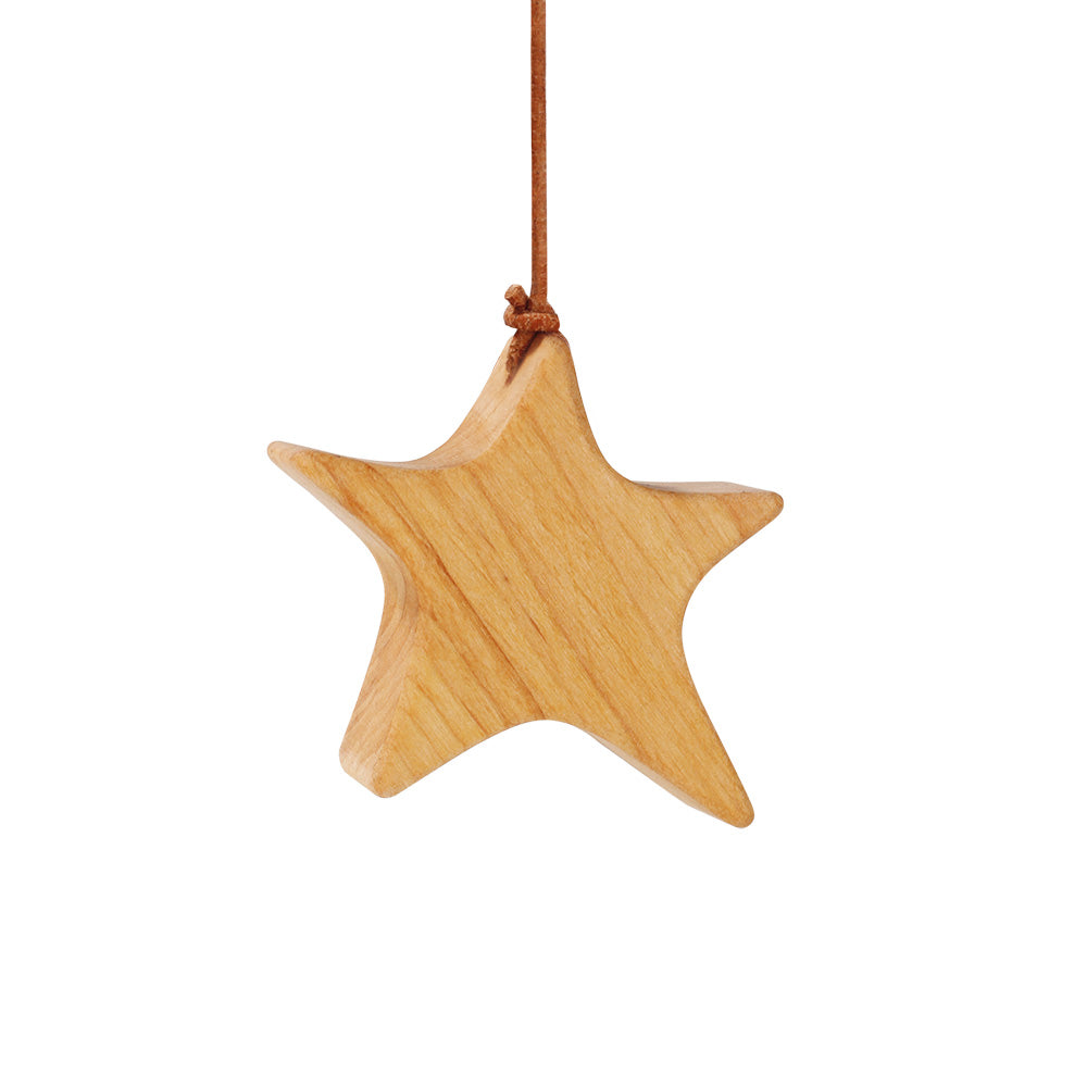 Set di 3 stelle in legno, decorazione natalizia