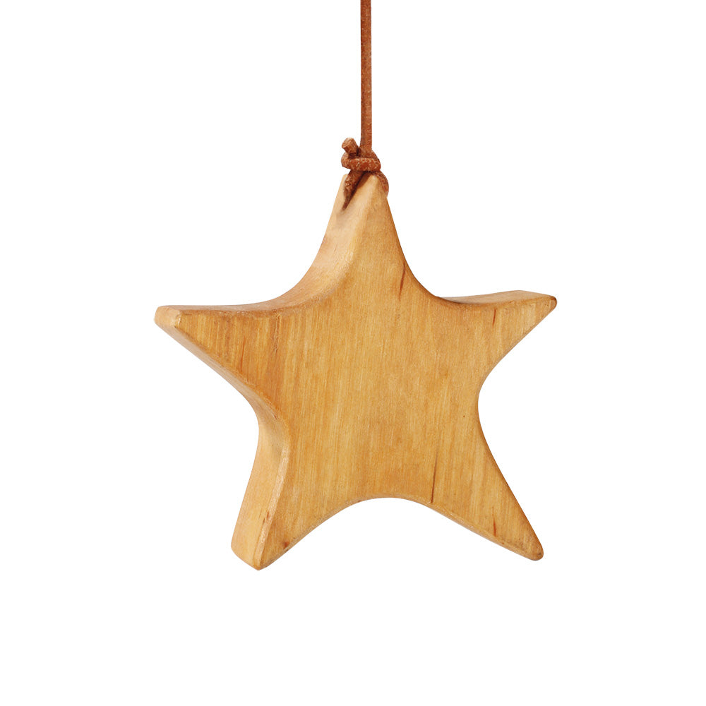 Set di 3 stelle in legno, decorazione natalizia