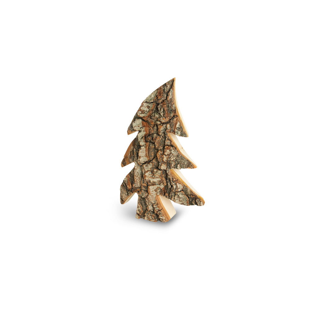 Albero di Natale rustico in legno di corteccia