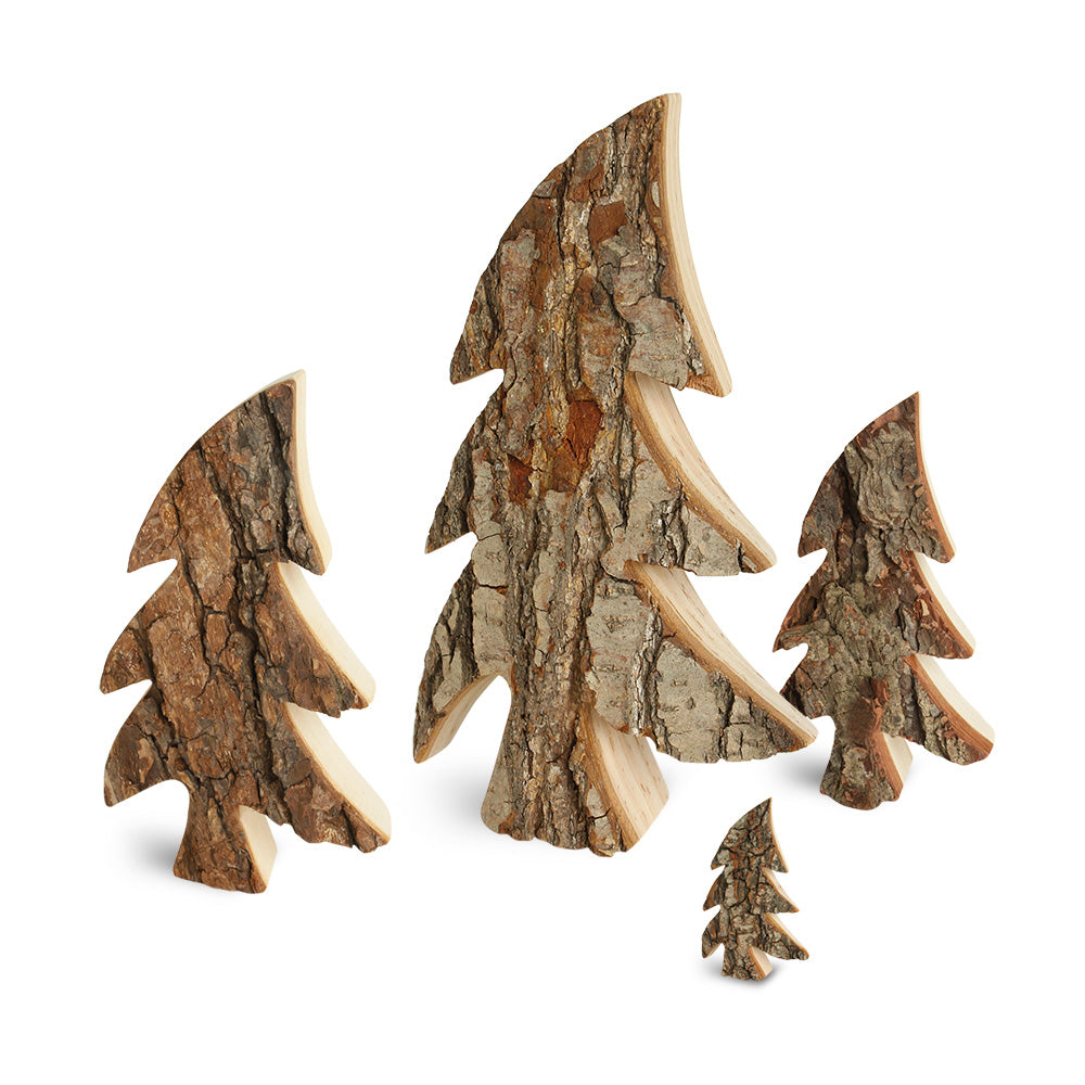 Albero di Natale rustico in legno di corteccia