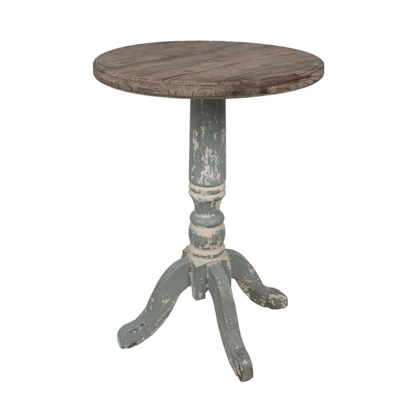 Tavolino rotondo in legno grigio-blu, Ø 48x65 cm