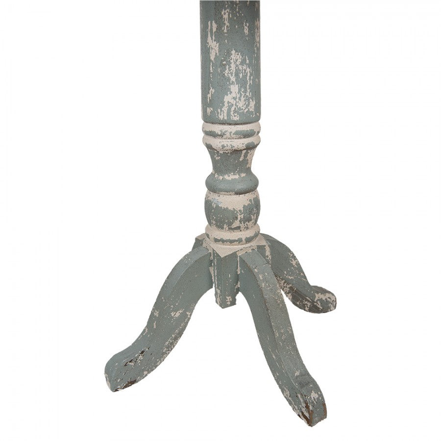Tavolino rotondo in legno grigio-blu, Ø 48x65 cm