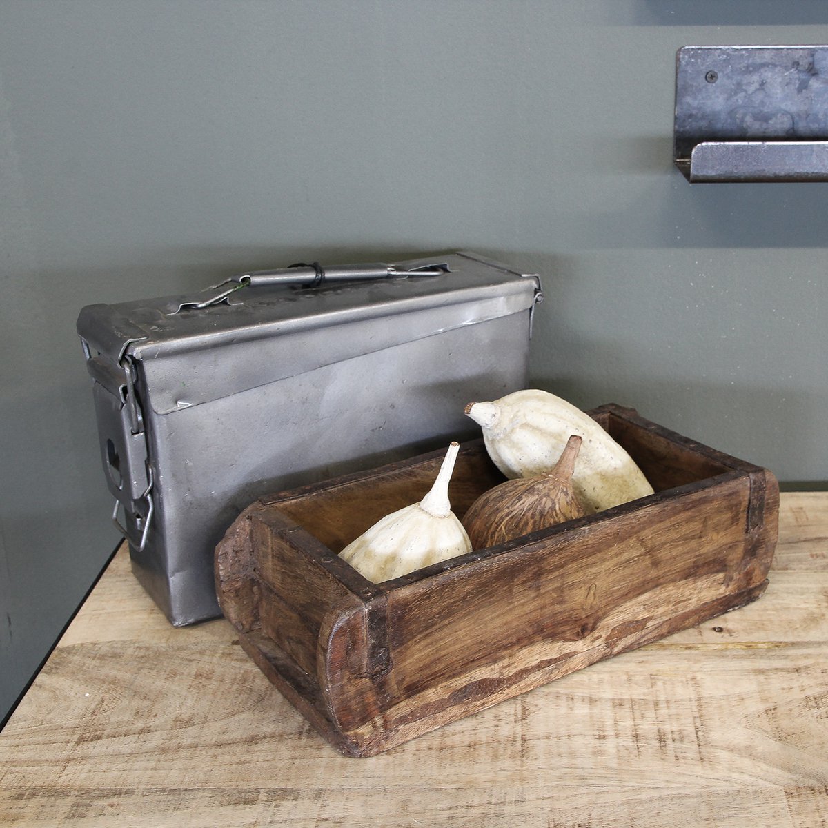 Alte Ziegelform, Original Backsteinform, Holzkiste 30 x 15 x 10cm