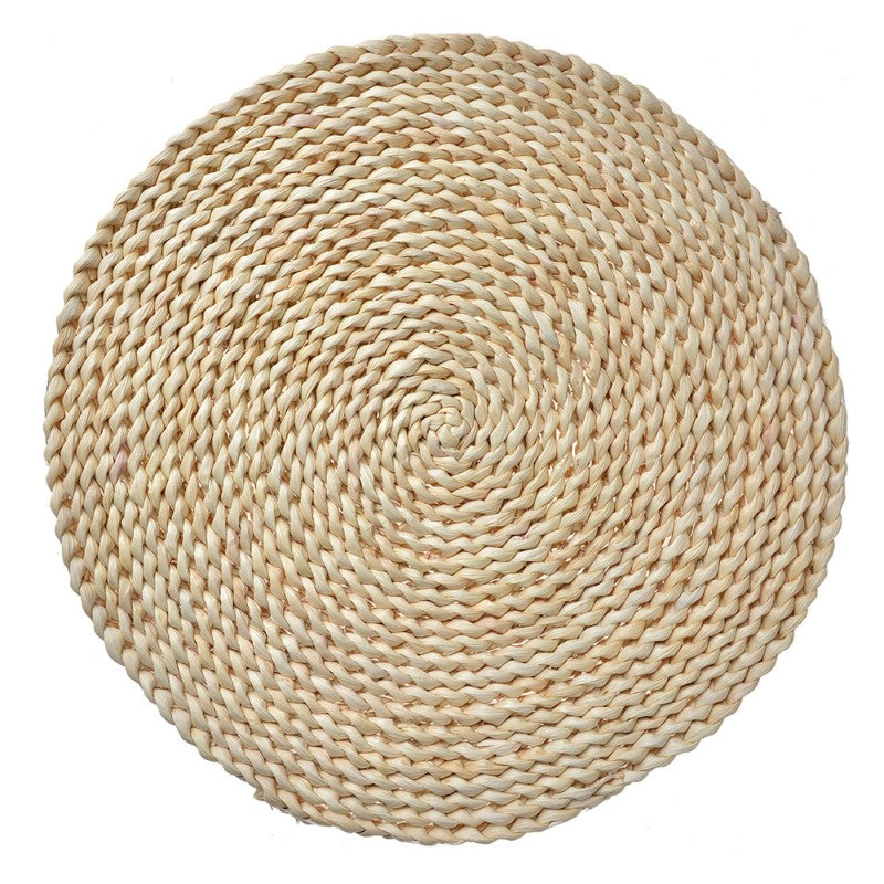 Tovaglietta rotonda in paglia in stile boho marittimo