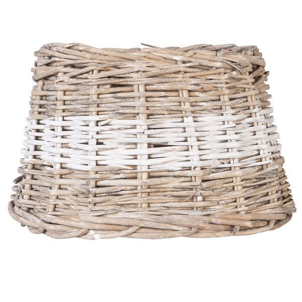 Paralume in rattan marrone/bianco, varie misure da combinare