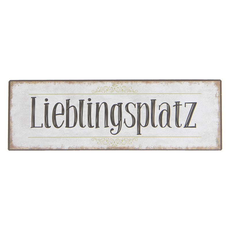 Insegna in metallo: posto preferito in stile vintage