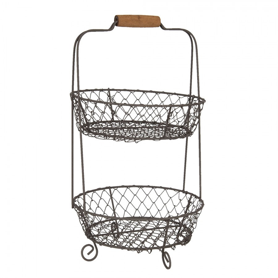 Obstkorb / Obstschale, Etagere mit Draht-Körben, Ablage für die Küche