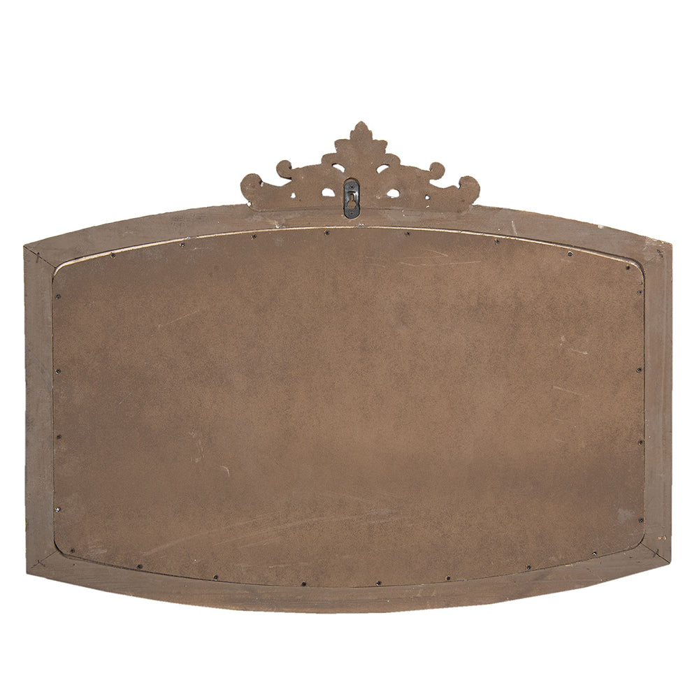 Specchio rettangolare in legno in stile rustico / Bianco / 72 x 55 cm / Shabby Chic