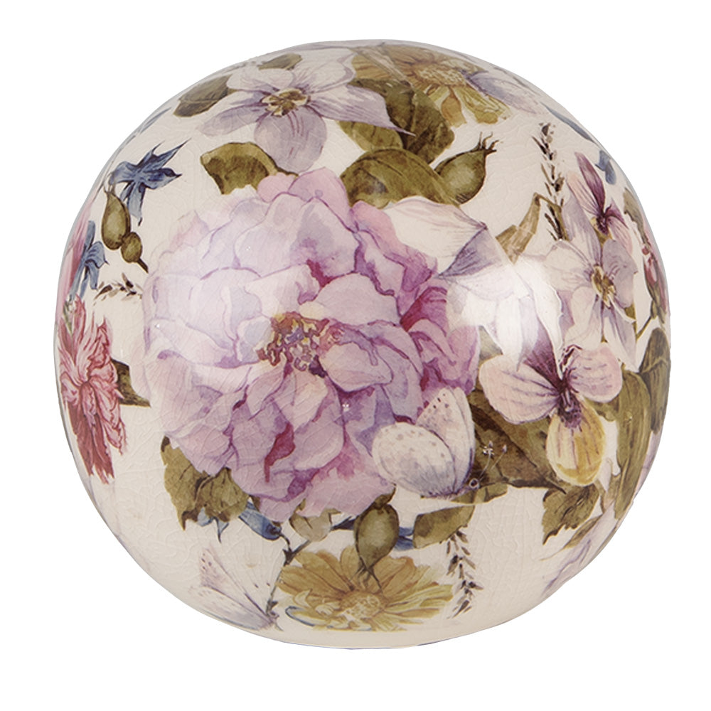 Decorative ball with flower motif in various sizes