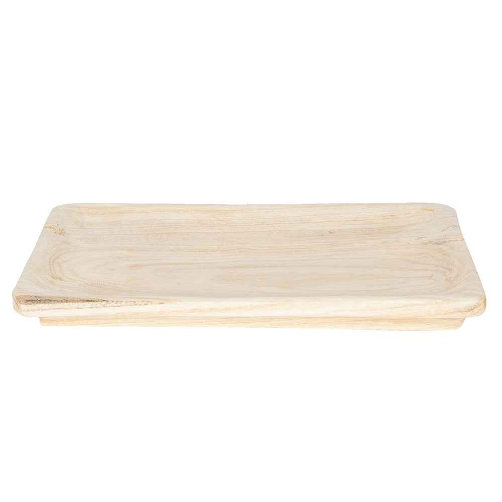 Vassoio rettangolare / ciotola decorativa in legno