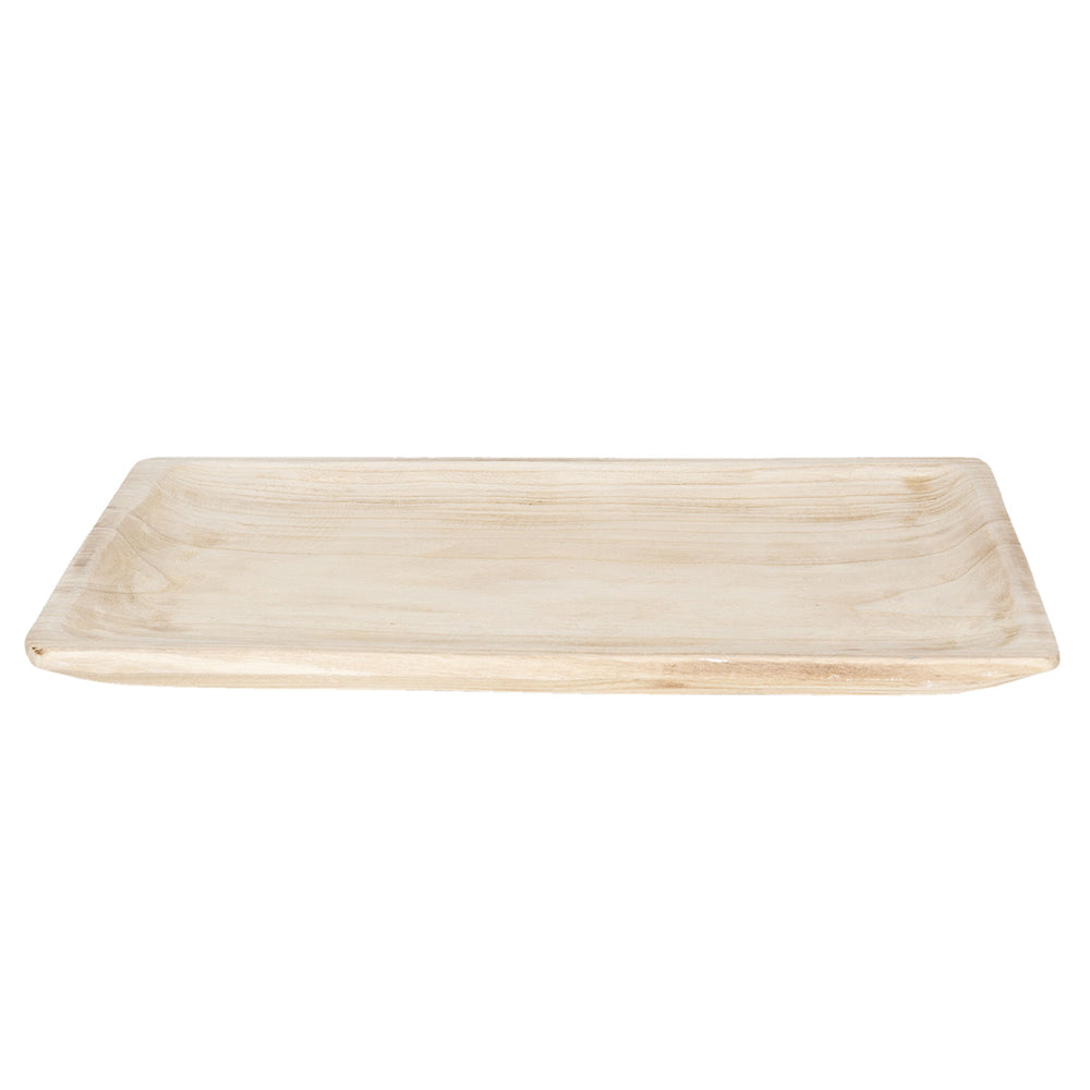 Vassoio rettangolare / ciotola decorativa in legno