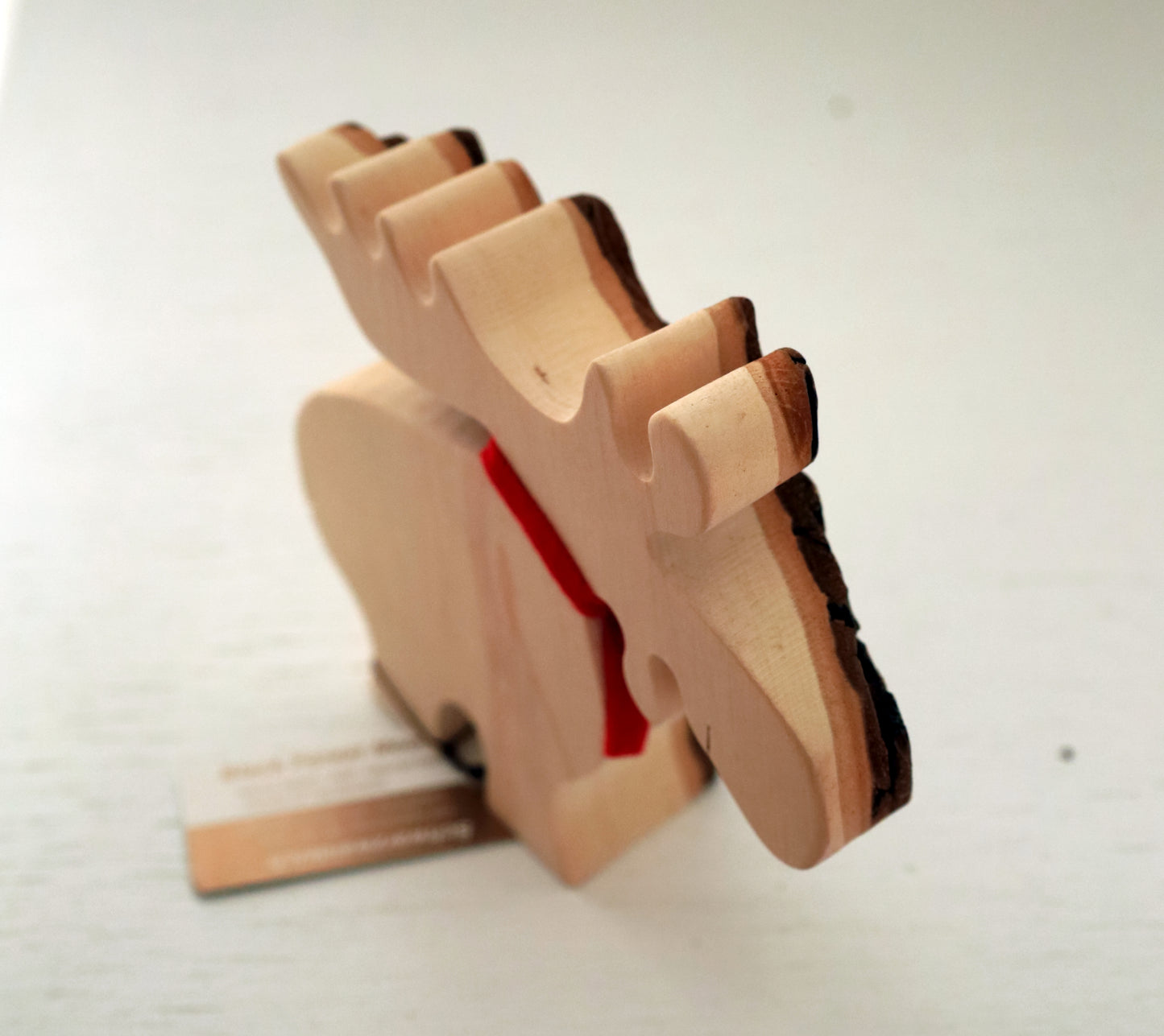 Decorazione invernale, alce/renna in legno di corteccia