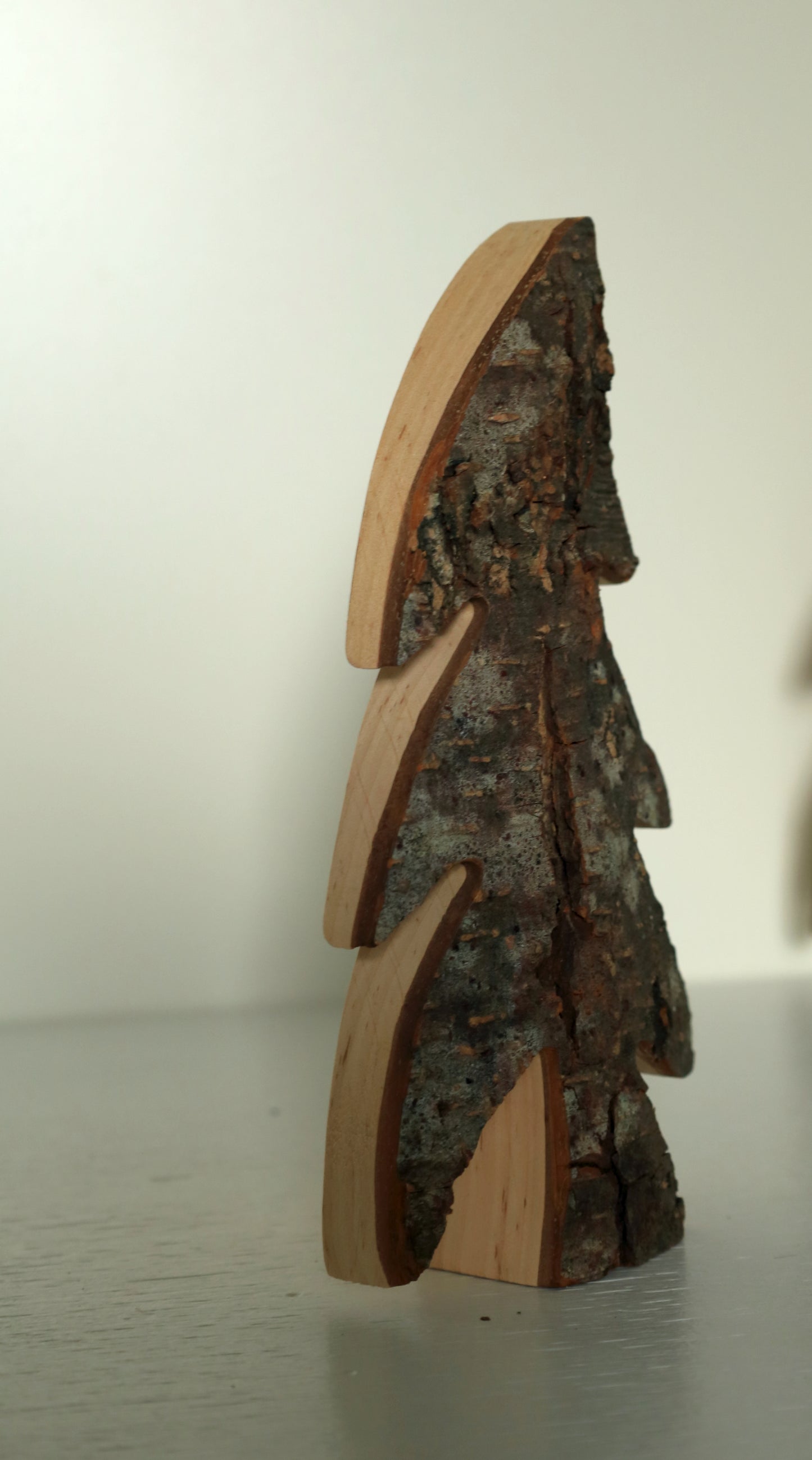 Albero di Natale rustico in legno di corteccia