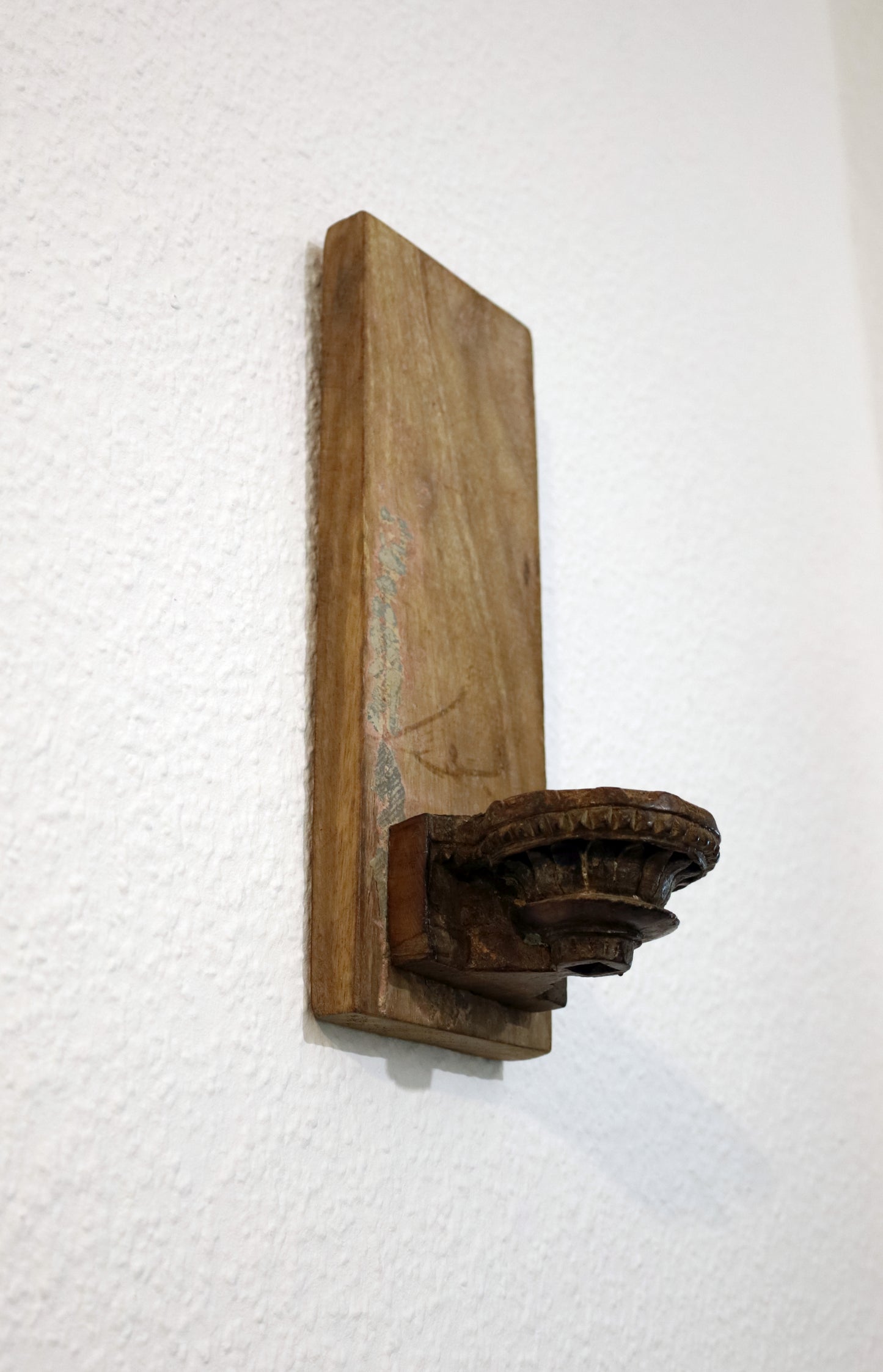 Portacandele / portacandele unico in legno di recupero per la parete