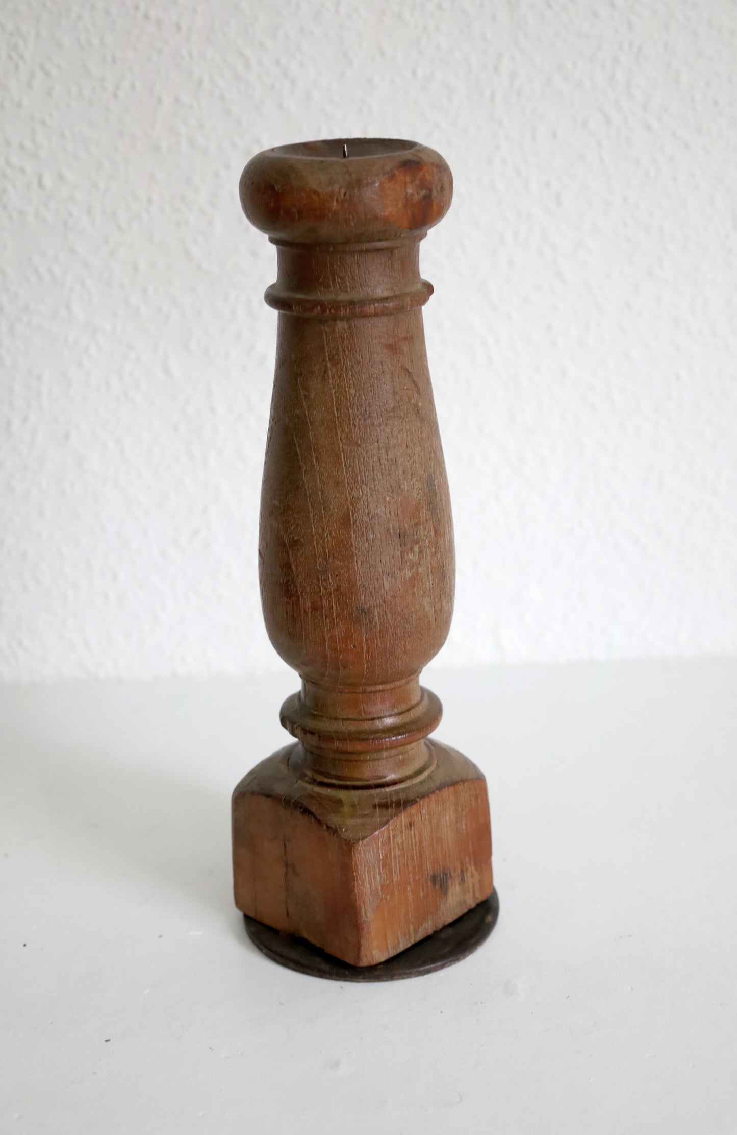 Portacandele / portacandele unico realizzato in legno di recupero