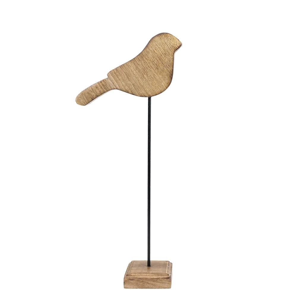 Vogel Holz Holzvogel Dekofigur Dekovogel Deko Figur Stehend Sockel