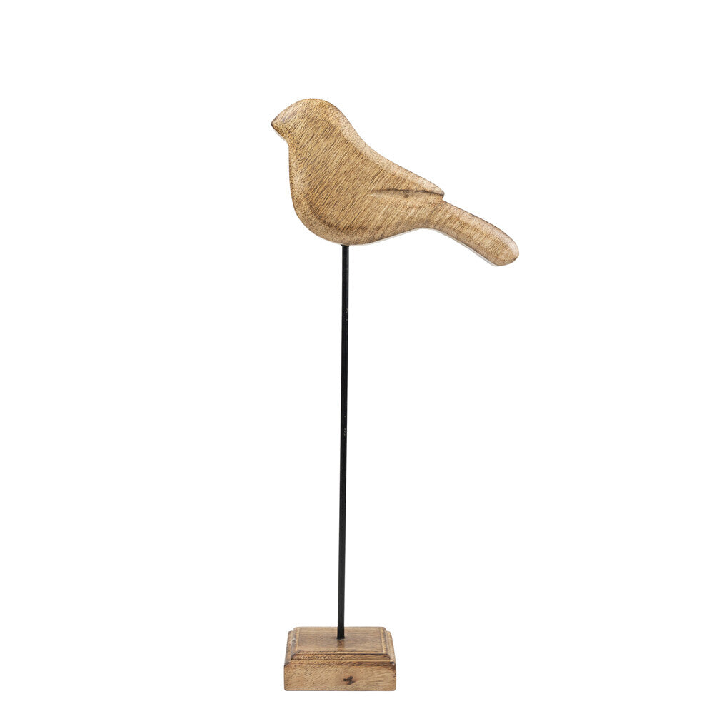 Vogel Holz Holzvogel Dekofigur Dekovogel Deko Figur Stehend Sockel