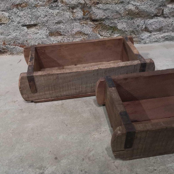 Alte Ziegelform, Original Backsteinform, Holzkiste 30 x 15 x 10cm